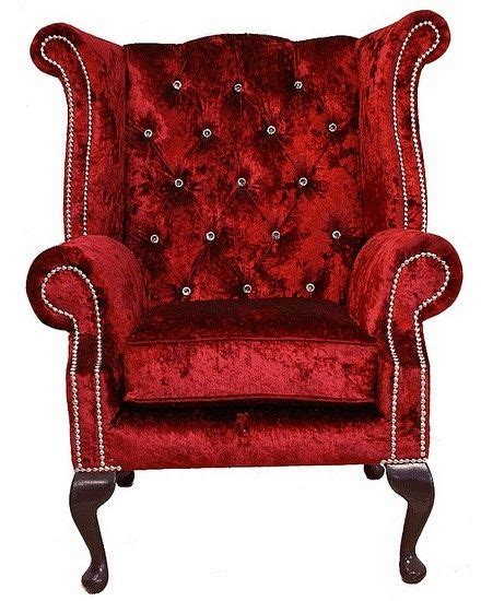 Chesterfield Swarovski Queen Anne High Back Wing Chair Black Velvet