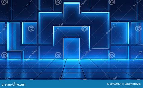 Electric Blue Neon Background Stock Illustration Illustration Of