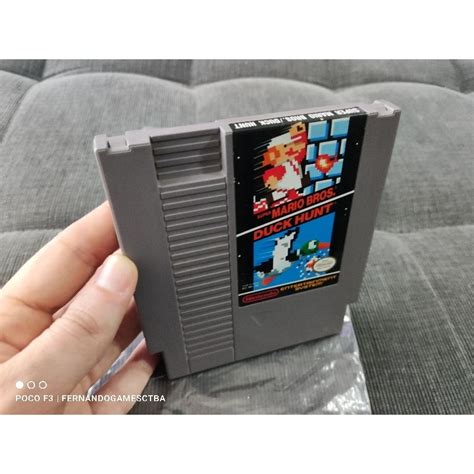 Jogo Nes Nintendinho Mario Bros E Duck Hunt Bem Conservado Shopee Brasil