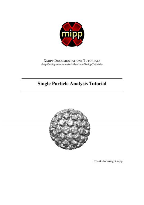 Single Particle Analysis Tutorial Xmipp