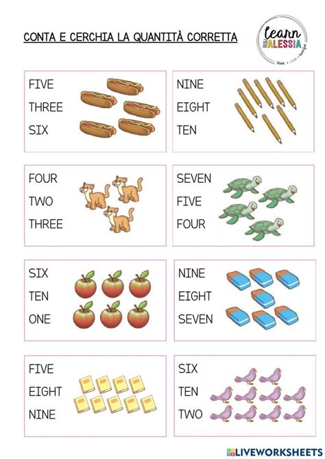 Numbers Exercises Elementary Exercises English Numbers Exerc