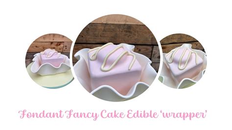 How To Make An Edible Wrapper For A Fondant Fancy Cake Youtube