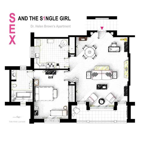 Apartment From Sex And The Single Canvas Art Tv Floorplans And More