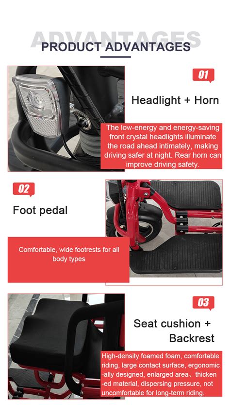 Enhance Foldable 3 Wheel Electric Folding Mobility Scooter Convenient ...