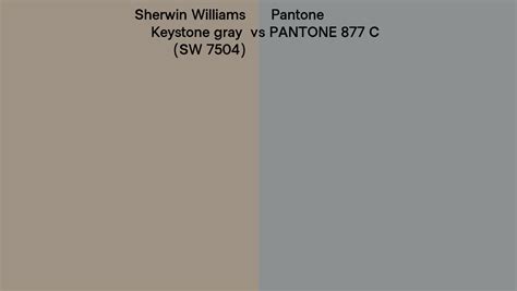 Sherwin Williams Keystone Gray Sw 7504 Vs Pantone 877 C Side By Side