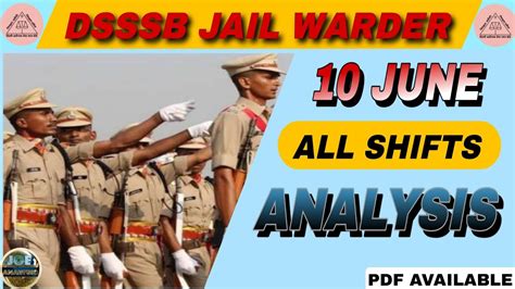 Dsssb Jail Warder Exam Analysis June All Shifts Dsssb