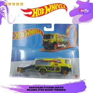 Jual Hot Wheels Track Stars Scania Rally Truck Kuning Kota