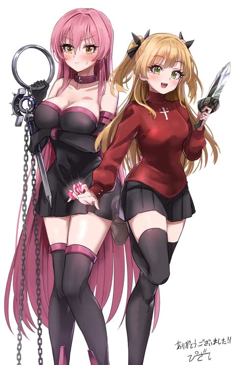 Tohsaka Rin Medusa Medusa Jougasaki Mika And Jougasaki Rika Fate And 3 More Drawn By