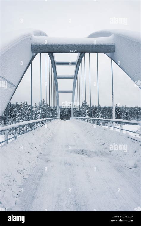 Bridge at winter Stock Photo - Alamy