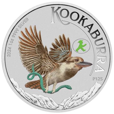 Kookaburra 1 Uncja Srebra 2024 Kolorowa WMF Smocza Mennica