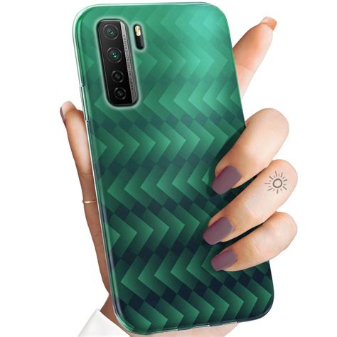 Etui Do Huawei P Lite G Wzory Zielone Grassy Green Obudowa Pokrowiec