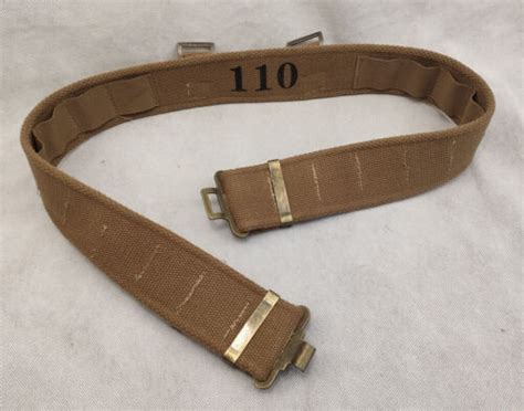 WWII WW2 UK ARMY BRITISH ARMY P37 BELT SIZE 110 ENFIELD MILITARY CANVAS