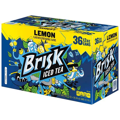 Lipton Brisk Lemon Iced Tea 36 Pack 12 Ounces