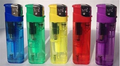 Зажигалка пьезо прозрачная одноразовая