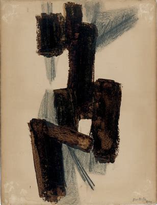 Brou De Noix Et Mine De Plomb Sur Papier 65 1 X 50 1 Cm 1950 Pierre