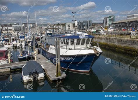 Research Vessel Mba Sepia Berthed In Plymouth Devon Uk Editorial