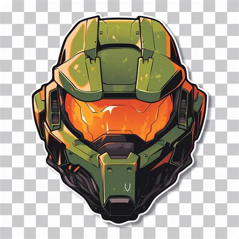 Aesthetic Master Chief Helmet From Halo 🎮🌌 Free Png Sticker