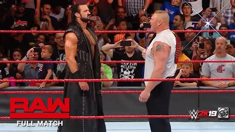 Full Match Brock Lesnar Vs Drew Mcintyre Wwe Raw Youtube