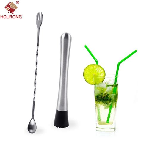 1pc Set Stainless Steel Cocktail Picks Stirrer Swizzle Sticks Drink