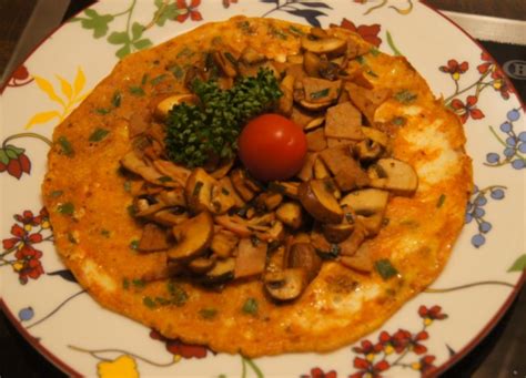 Omelett Mit Champignons Und Schinken Rezept Kochbar De