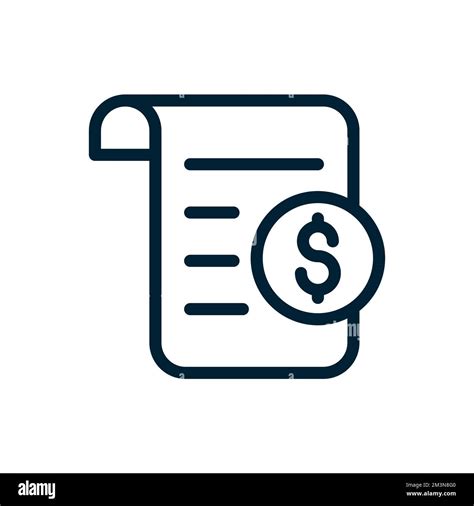 Invoice Line Icon Payment And Bill Invoice Order Symbol Concept Tax