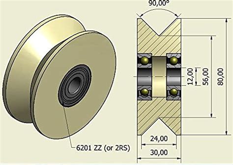 V80 30 12 Pack Of 4 Nylon Polyamide Pulley Wheels With 90 V Groove