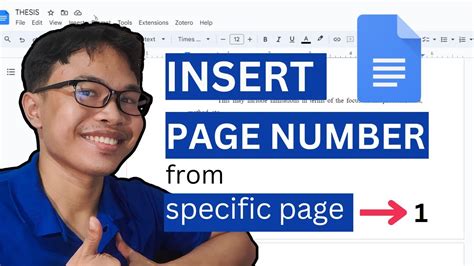 How To Add Page Number In Specific Page In Google Docs English