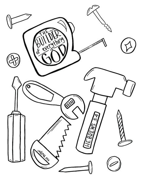 Construction Tools Coloring Pages At Free Printable