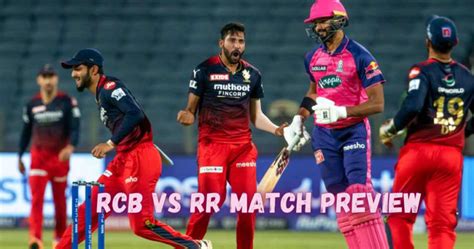 RCB Vs RR Today Match Prediction Player Stats Pitch Report Who Will