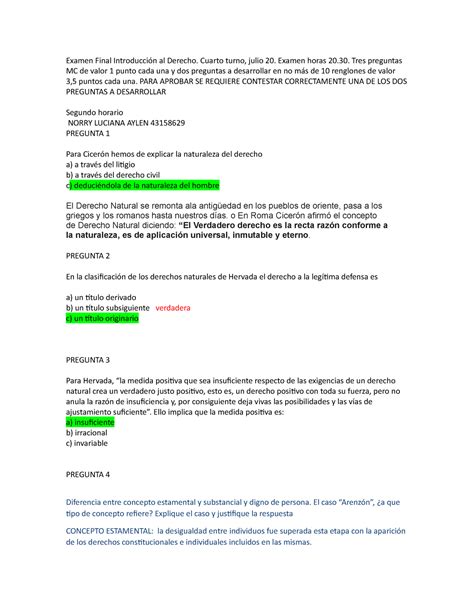 Examen Final Introducción Ucasal Examen Final Introducción al Derecho