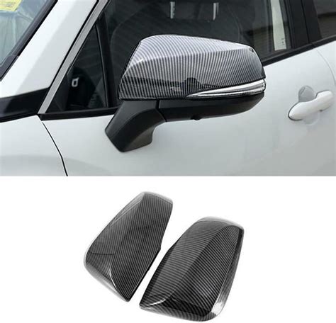 Koreyuag Carbon Fiber Rear View Side Door Mirror Cover Trim For 2022 2023 Toyota