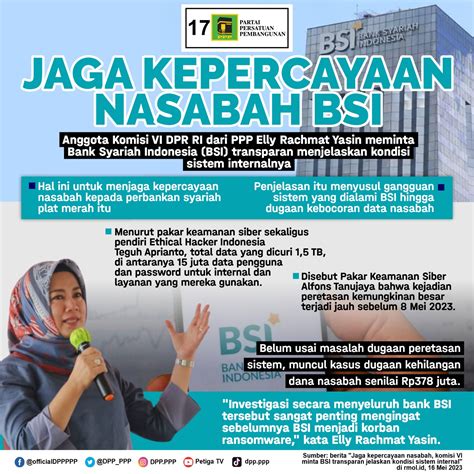 Ppp Minta Bsi Jaga Kepercayaan Nasabah Partai Persatuan Pembangunan Ppp