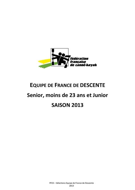 Calaméo Liste des sportifs sélectionnés en Equipe de France Descente