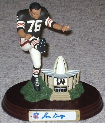 LOU THE TOE GROZA AUTOGRAPHED CLEVELAND BROWNS FIGURINE COSTELLO HOF