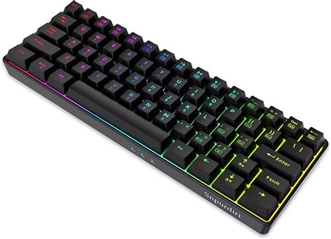 Snpurdiri 60 Gaming Keyboard RGB Compact Small Wired Office Membrane