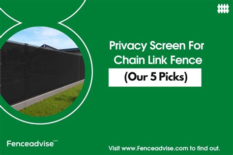 Privacy Screen For Chain Link Fence Our 5 Picks