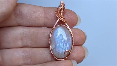 Oval Cabochon Wire Wrapped Pendant Tutorial Youtube