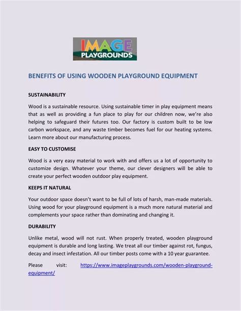 PPT Benefits Of Using Wooden Playground Equipment Image Playgrounds