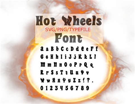 Hot Wheels Font Svg Hot Wheels Font Pngs Hot Wheels Type Etsy 0 Hot