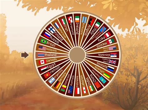 Spin Wheel Countries - Random wheel