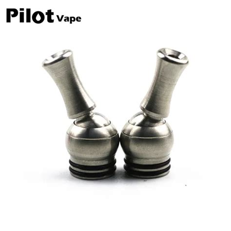 Pilot Vape Metal Stainless Steel Rotating 360 Long Drip Tip 510 Heat Sink Dissipation Insulation