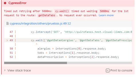 Cypress Cypresserror Timed Out Retrying Cy Wait Timed Out Waiting