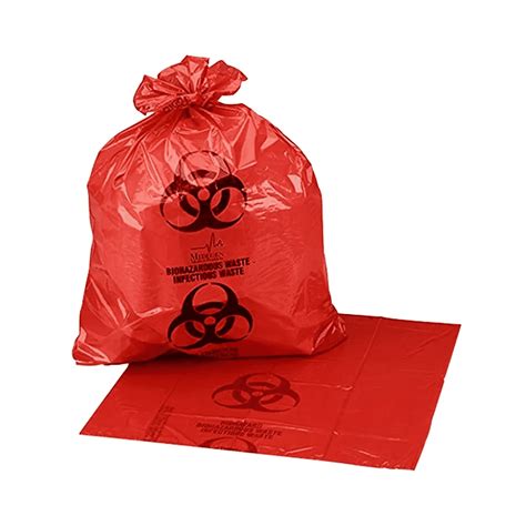 red biohazard bags disposable autoclave bags  medical
