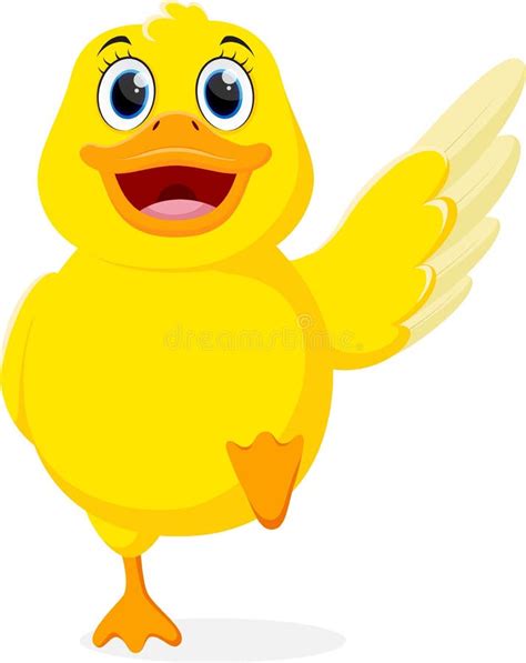 Happy Duck Cartoon Stock Vector Illustration Of Mascot 250278063