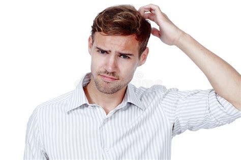 Puzzled Doubt Or Portrait Of Man Confused By Decision Choice Or Ideas