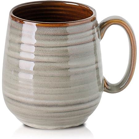 Amazon Hasense Grey Coffee Mug Oz Large Ceramic Latte Cup With