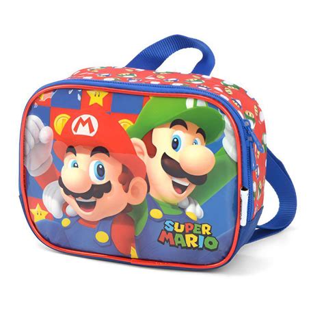 Kit Mochila De Costas Super Mario Game Lancheira Luxcel Papelaria