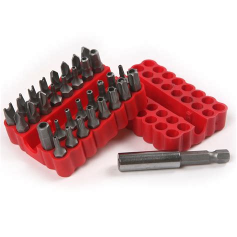 Security Tamper Proof Bit Set 33pcs Torq Torx Hex Star Spanner Tri Wing