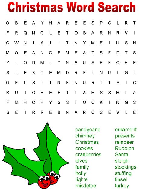 36 Printable Christmas Word Search Puzzles Kitty Baby Love