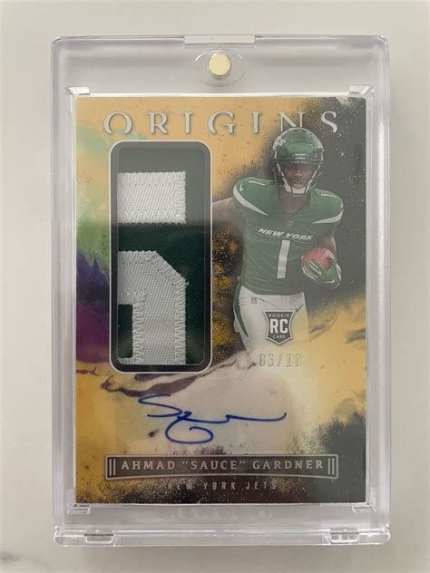 Panini Origins Ahmad Sauce Gardner Rpa Jumbo Patch Auto